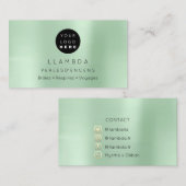 Social Media TwitterYouTubeInstagraFaceFB Mint Visitenkarte (Vorne/Hinten)