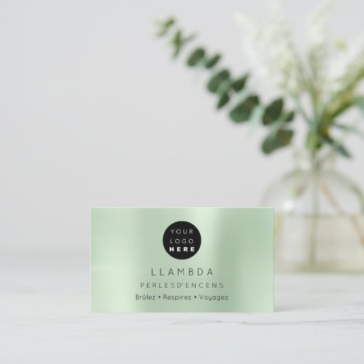 Social Media TwitterYouTubeInstagraFaceFB Mint Visitenkarte (Stehend Vorderseite)