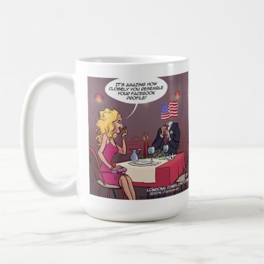 Social Media Verabreden Funny Kaffeetasse (Links)