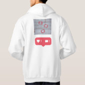 Social Media Vibes Hoodie - Minimalistisches Desig (Rückseite)