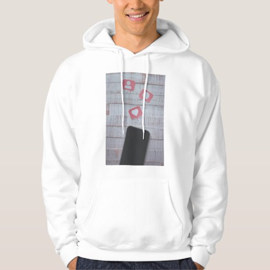 Social Media Vibes Hoodie - Minimalistisches Desig (Vorderseite)