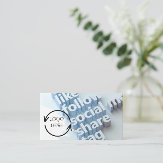 Social-Media-Visitenkarte Visitenkarte (Stehend Vorderseite)