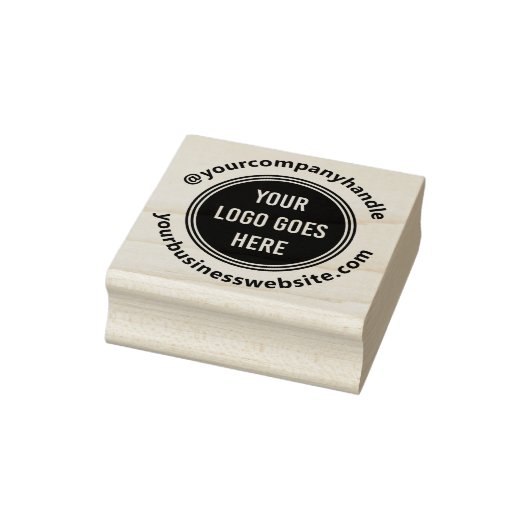 Social Media & Website des modernen Round-Business Gummistempel (Stempel)