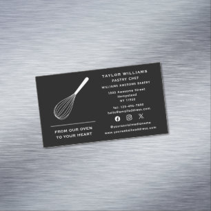 Social Media Whisky Bäckerei Bake Shop Catering Magnetische Visitenkarte