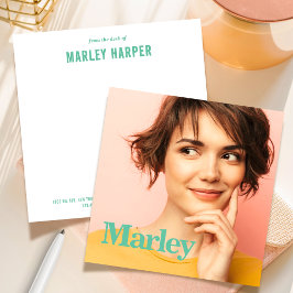 Social Notecard Beruflich Simple Niedlich Fun Foto Mitteilungskarte