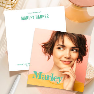 Social Notecard Beruflich Simple Niedlich Fun Foto Mitteilungskarte