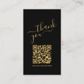 Social QR Code Gold Danke Karte einfügen (Vorderseite)