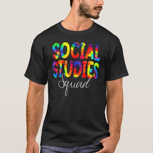 Social Studies Squad Tie Dye Back To School Apprec T-Shirt (Vorderseite)