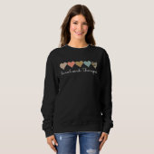 Social work Therapist Leopard Heart valentine's Da Sweatshirt (Vorne ganz)
