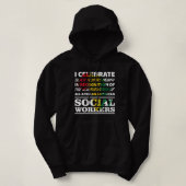 Social Worker African American Black History Zitat Hoodie (Design vorne)