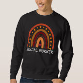 Social Worker Boho Rainbow Back To School Apprecia Sweatshirt (Vorderseite)