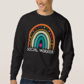 Social Worker Boho Rainbow Back To School Apprecia Sweatshirt (Vorderseite)