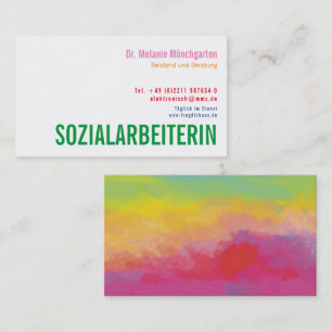 Social worker business card visitenkarte