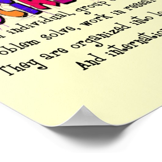 "Social Worker Definition Art Poster" Poster (Ecke)