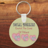 Social Worker Gifts "Enrich The Lives of Others" Schlüsselanhänger (Vorderseite)
