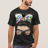 Social Worker Healthcare Worker Messy Bun Hair Nur T-Shirt (Vorderseite)