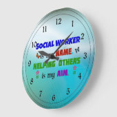 Social Worker is My Name Große Wanduhr (Winkel)