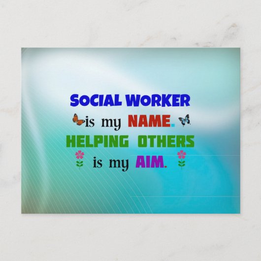 Social Worker is My Name Postkarte (Vorderseite)