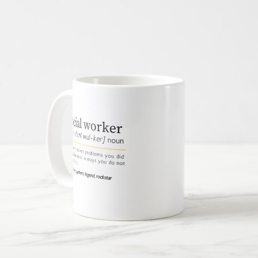  Social Worker noun Kaffeetasse (Vorderseite Links)