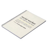  Social Worker noun Notizblock (Linke Seite)