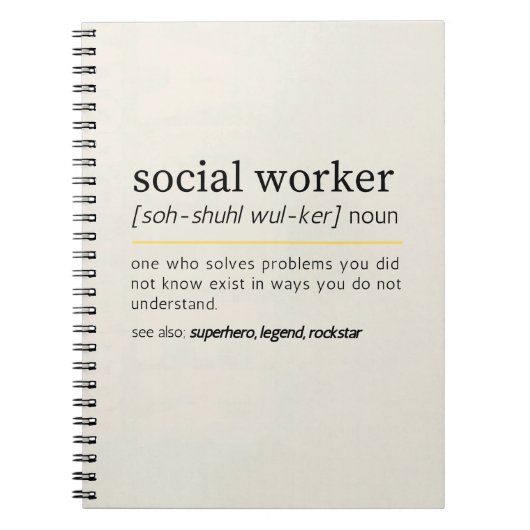  Social Worker noun Notizblock (Vorderseite)