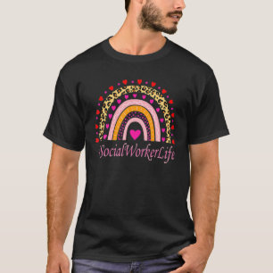 Social Worker Nurse Leopard Rainbow NURSE WEEK T-Shirt