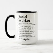 Social Worker Personalized Appreciation Gift Tasse (Links)