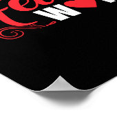 Social Worker Social Work Is Heart Work Poster (Ecke)