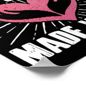 Social Worker Social Work is Love Made Vue Poster (Ecke)