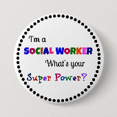 Social Worker Super Power Button (Vorderseite)