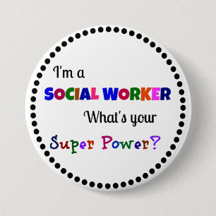 Social Worker Super Power Button