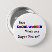 Social Worker Super Power Button (Vorne & Hinten)