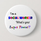 Social Worker Super Power Button (Vorderseite)