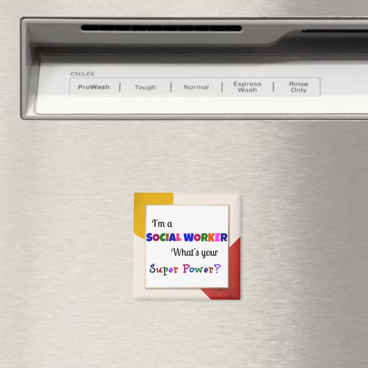 Social Worker Super Power Magnet (In Situ (Geschirrspüler))