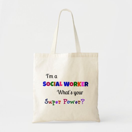 Social Worker Super Power Tragetasche (Vorne)