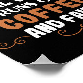 Social Worker This Social Worker Runs on Coffee Poster (Ecke)