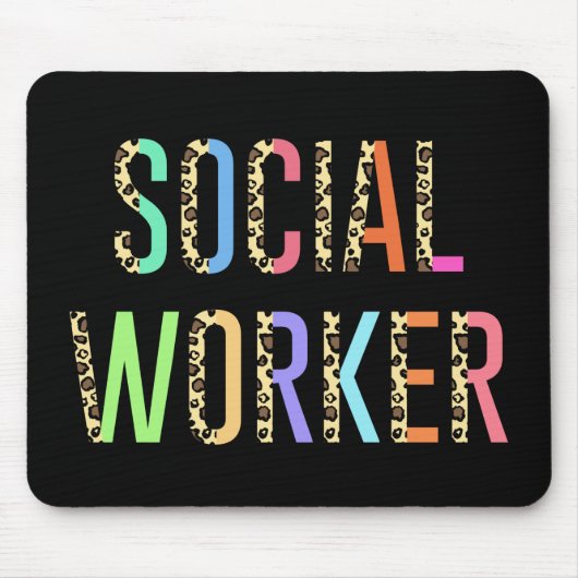 Social Worker Work MSW Masters Abschluss BSW-Gesch Mousepad (Vorne)