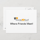 Socialadsurf Post Card! Postkarte (Vorne/Hinten)