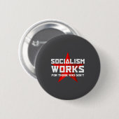 Socialism Works For Those Who Don' Button (Vorne & Hinten)