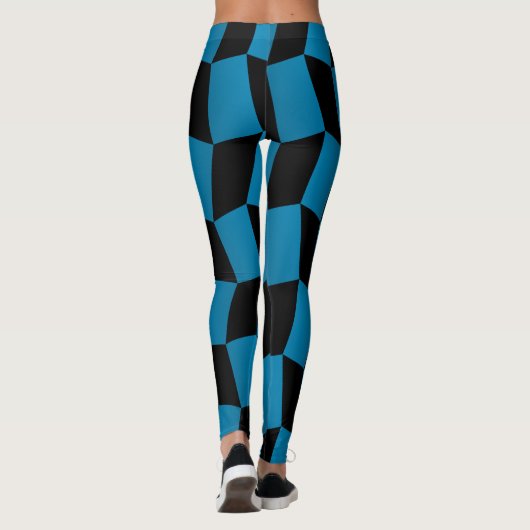 Socialite Blue Harlequin Pattern Leggings (Rückseite)