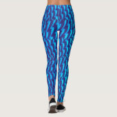Socialite Crazy Blues Pattern Leggings (Rückseite)