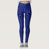 Socialite Electric Blue Pattern Leggings (Vorderseite)