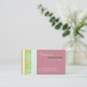 Socialite Pink Birdy Business Cards Visitenkarte (Stehend Vorderseite)