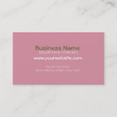 Socialite Pink Birdy Business Cards Visitenkarte (Rückseite)