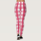 Socialite Pink Gingham Pattern Leggings (Rückseite)