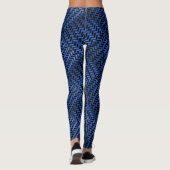 Socialite Wild Blue Zig Zag Muster Leggings (Rückseite)
