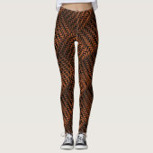 Socialite Wild Bronze Zig Zag Muster Leggings (Vorderseite)
