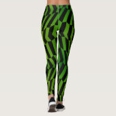 Socialite Wild und Sassy Green Pattern Leggings (Rückseite)
