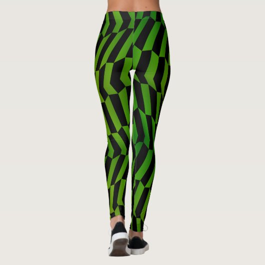 Socialite Wild und Sassy Green Pattern Leggings (Rückseite)
