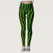 Socialite Wild und Sassy Green Pattern Leggings (Vorderseite)